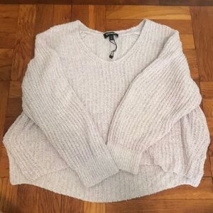 Express purple fuzzy sweater